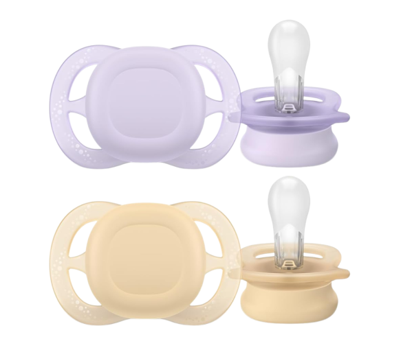 Ultra Start sucettes symétriques silicones 0 à 2 mois Avent - lot de 2 sucettes