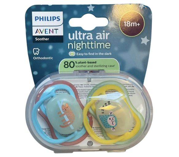 Ultra Air nighttime sucettes +18mois Avent - lot de 2 sucettes