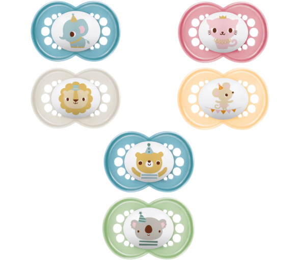 Sucette anatomique silicone Original Animaux +18 mois MAM - lot de 2 sucettes - image 1