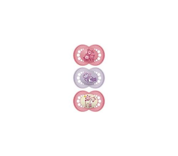 Sucette anatomique Original jour/nuit 18 mois+ rose Mam - lot de 3 sucettes - image 1
