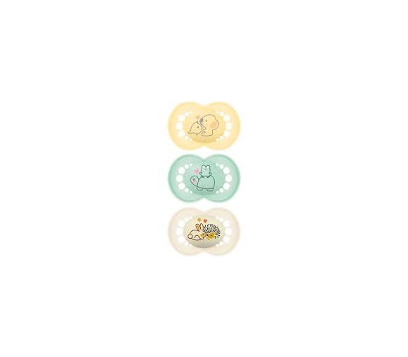 Sucette anatomique Original jour/nuit 18 mois+ beige Mam - lot de 3 sucettes - image 1