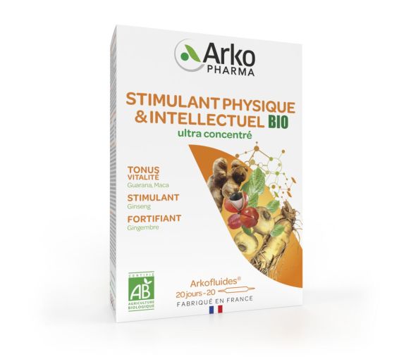 Arkofluides Stimulant physique et intellectuel bio Arkopharma - boîte de 20 ampoules - image 1
