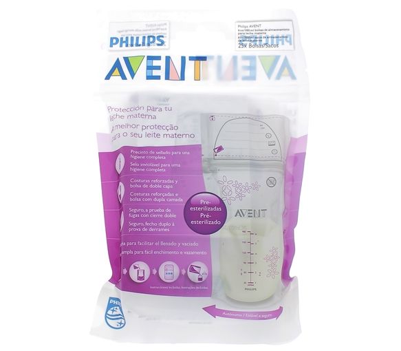 Sachets de conservation pour lait maternel Avent - 25 sachets