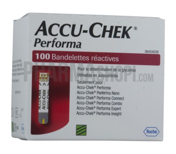 Accu-Chek Performa bandelettes réactives Roche - boite de 100 bandelettes