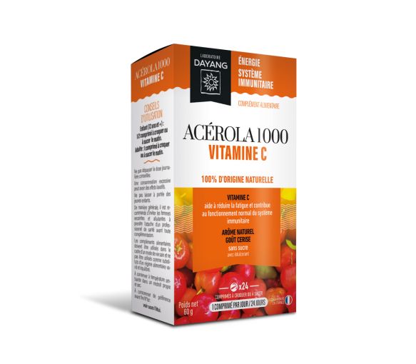 Acérola 1000 Dayang - boîte de 24 comprimés