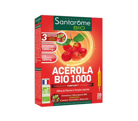 Acérola Bio 1000 Santarome Bio - 20 comprimés