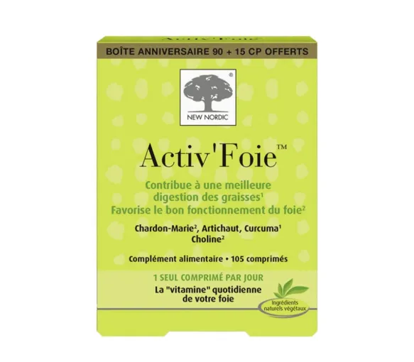 Activ'foie New Nordic - boite de 90 comprimés + 15 offerts