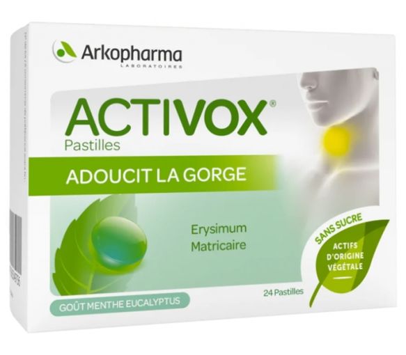 Activox pastilles menthe eucalyptus Arkopharma - boîte de 24 pastilles
