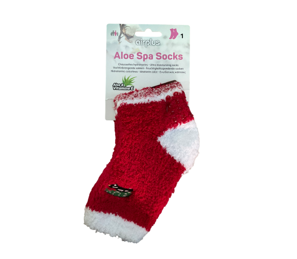 Aloe Spa Socks Chaussettes hydratantes femme Noël Airplus - une paire de chaussettes