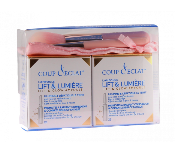 Ampoules Lift & Lumière Coup d'Éclat - lot de 2 x 3 ampoules + 1 kit de 2 pinceaux offert - image 1