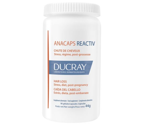 Anacaps reactiv pour cheveux et ongles Ducray - boîte de 3x30 capsules à avaler