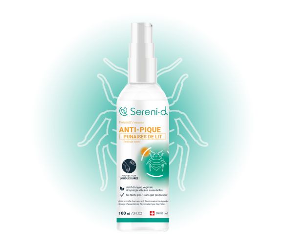 Anti-pique corporel punaises de lit Sereni-d - spray de 100ml - image 1