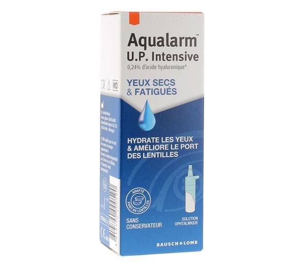 Aqualarm UP intensive solution ophtalmique yeux secs et fatigués Bausch+Lomb - flacon de 10ml
