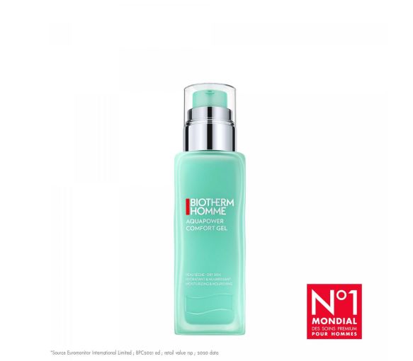 Aquapower Comfort Gel hydratant visage homme Biotherm - flacon-pompe de 75 ml - image 1