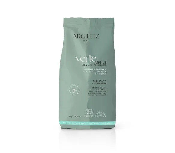 Argile verte concassée Argiletz - sachet de 1 kg
