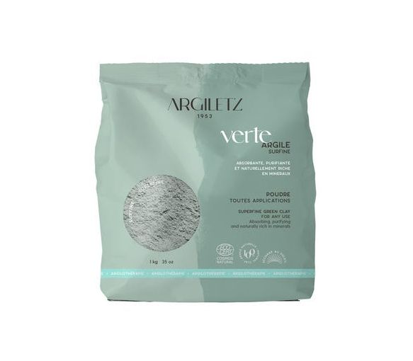 Argile verte surfine Argiletz - sachet de 1 kg