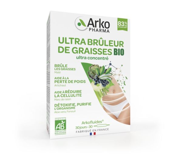 Arkofluides Ultra brûleur de graisses bio Arkopharma - boîte de 30 ampoules - image 1