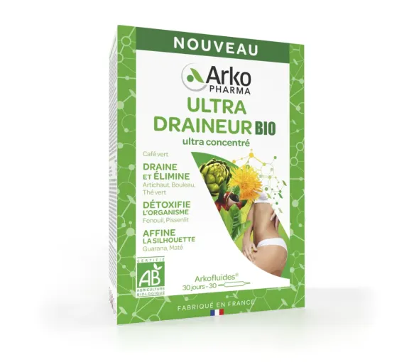 Arkofluides Ultra draineur bio Arkopharma - boîte de 30 ampoules - image 1