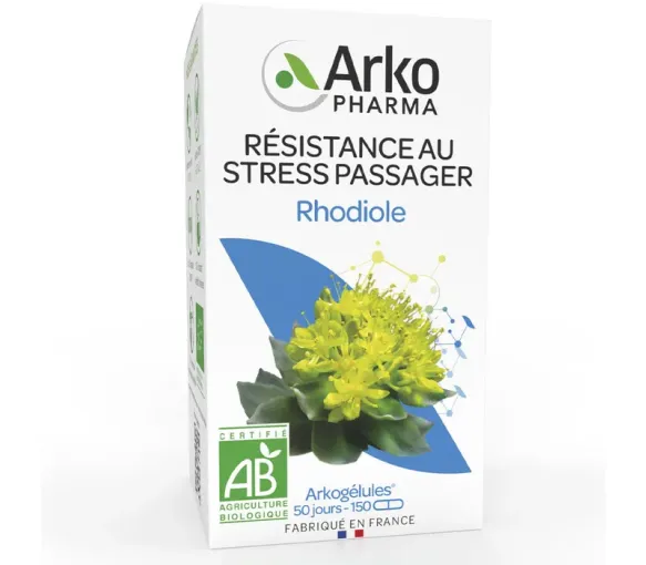 Arkogélules Rhodiole stress passager bio Arkopharma - boîte de 150 gélules - image 1