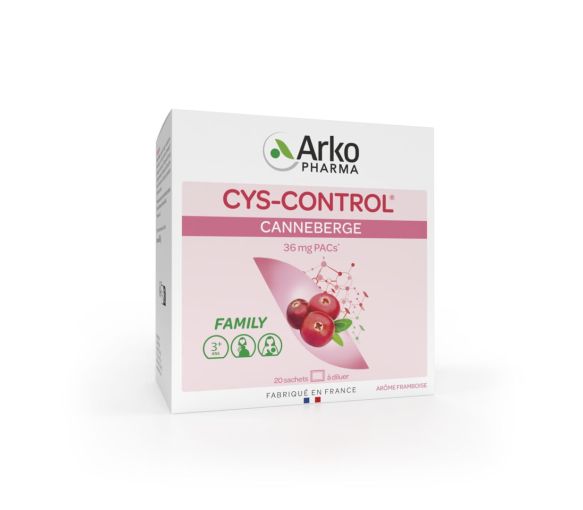 Cys control sachets gêne urinaire Arkopharma - boîte de 20 sachets - image 1