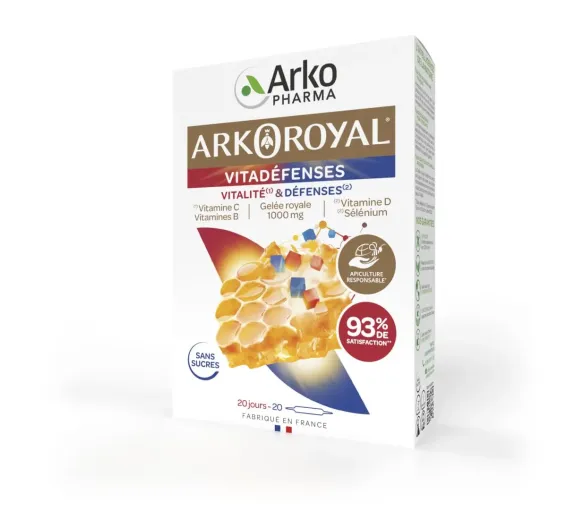 Arkoroyal vitadéfenses vitalité et défenses Arkopharma - boîte de 20 ampoules de 10ml - image 1