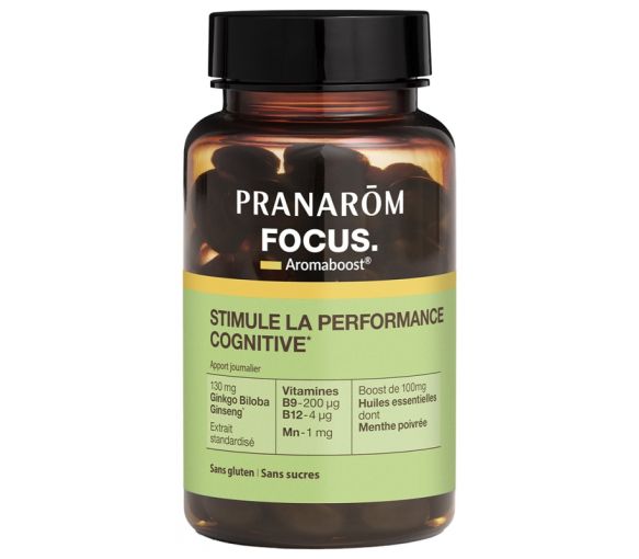 Aromaboost Focus concentration Pranarôm - pot de 60 capsules