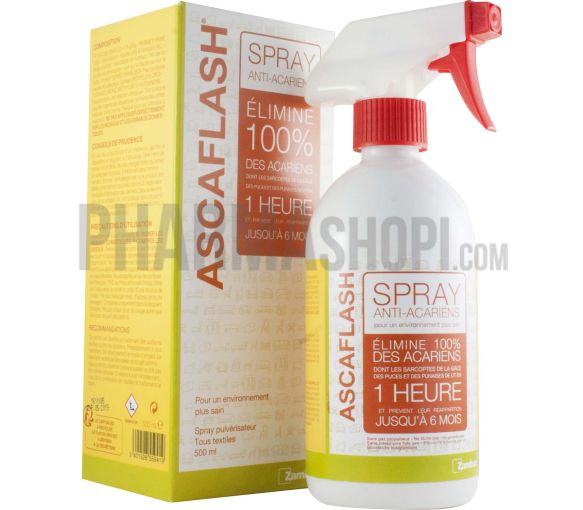 Ascaflash spray anti-acariens Zambon - spray pulvérisateur 500 ml