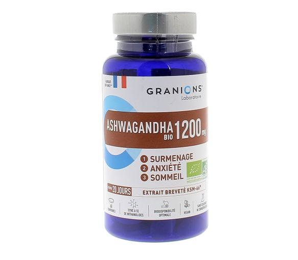 Ashwagandha 1200 mg bio Granions - pot de 60 comprimés - image 1