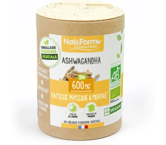 Ashwagandha Nat&Form - boite de 60 gélules