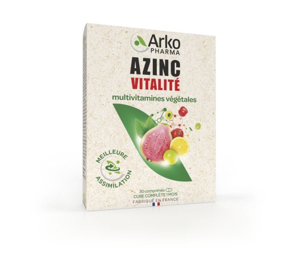 Azinc Vitalité Multivitamines végétales Arkopharma - boîte de 30 comprimés - image 1