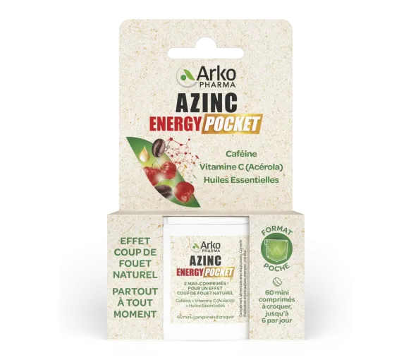 Azinc energy pocket Arkopharma - boîte de 60 mini-comprimés à croquer - image 1
