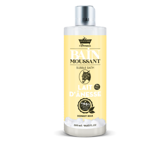 Bain moussant au lait d'ânesse Les petits bains de Provence - flacon de 500ml