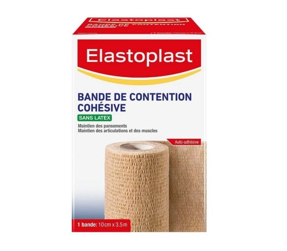 Bande de contention cohésive sans latex Elastoplast - bande de 10cm x 3,5m coloris chair