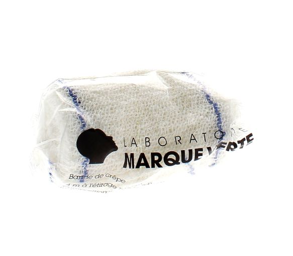 Bande de crêpe Marque Verte - bande de 4m à l'étirage x 7cm