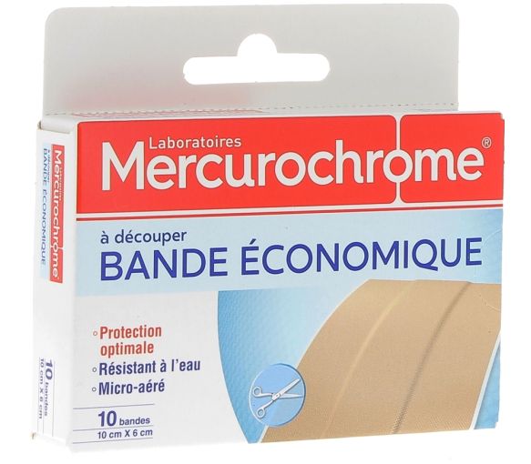 Bande économique à découper Mercurochrome - boîte de 10 bandes