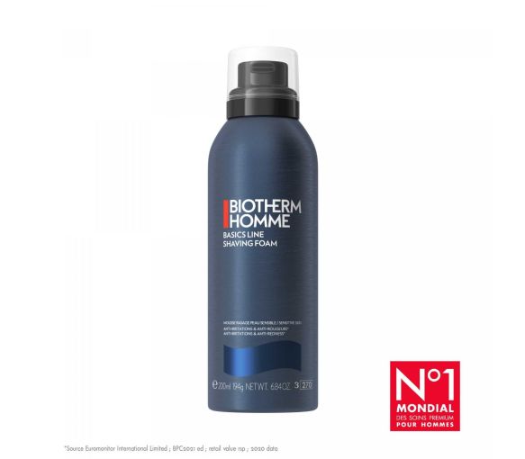 Basics line shaving foam Mousse de rasage Biotherm homme - flacon de 200 ml - image 1