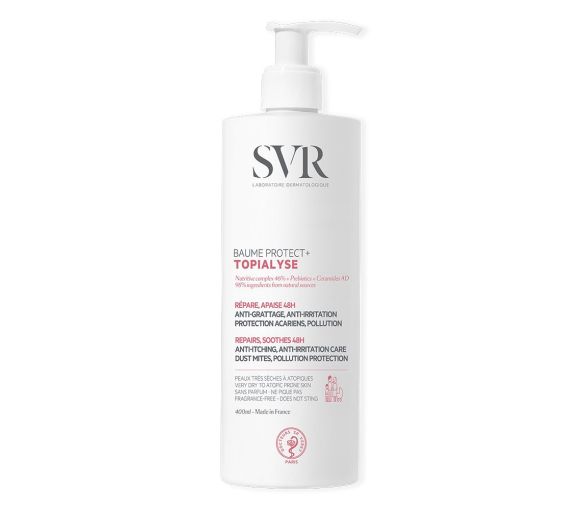 Baume protect+ Topialyse peaux à tendance atopique SVR - flacon pompe de 400 ml - image 1