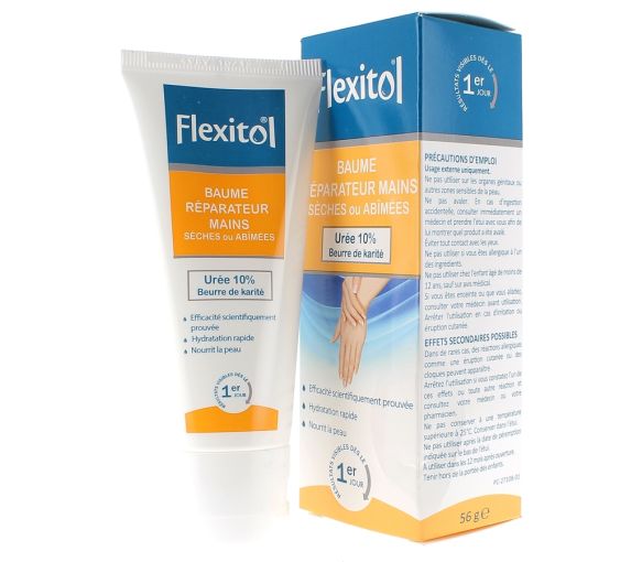Baume réparateur mains sèches ou abîmées Flexitol - tube de 56g