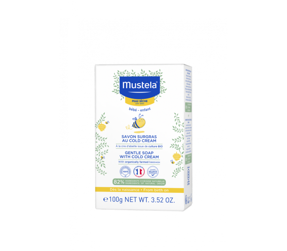 Savon surgras au Cold Cream nutri-protecteur Mustela - pain de 100g - image 1
