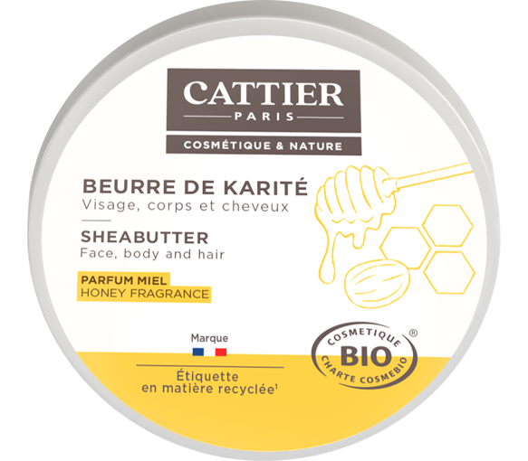 Beurre de Karité parfum miel bio Cattier - pot 100 g - image 1