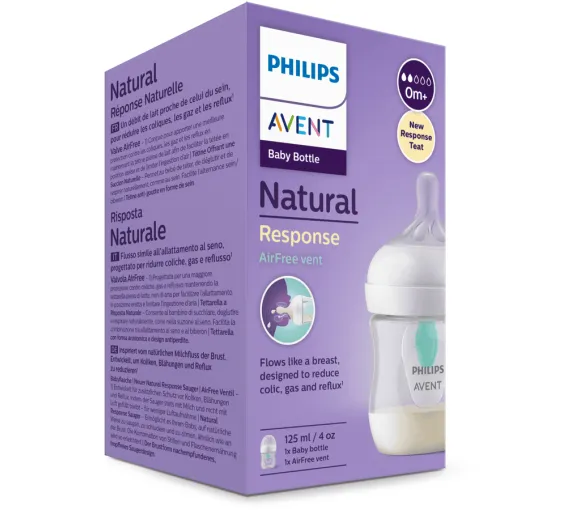 Natural Response Biberon plastique valve AirFree Avent - biberon de 125 ml - image 1