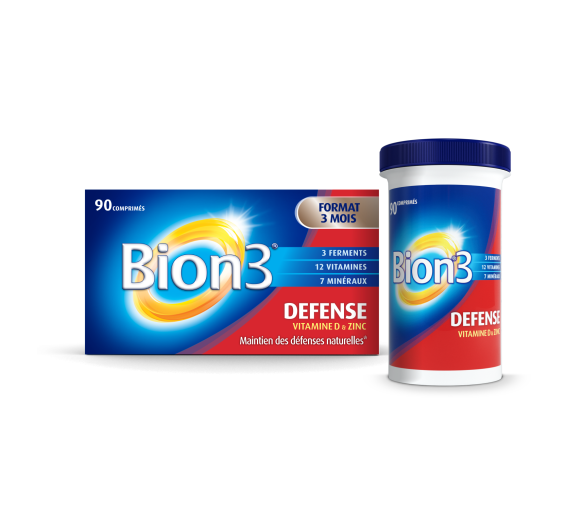 Bion 3 défense vitamine D et zinc adulte - boîte de 90 comprimés - image 1