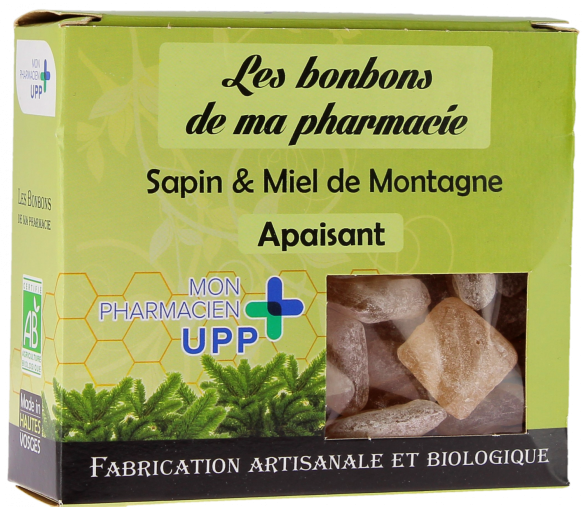 Bonbons Sapin & Miel de montagne apaisants Les bonbons de ma pharmacie - boite de 130g - image 1