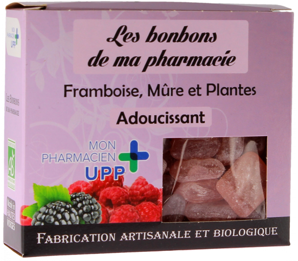 Bonbons framboise mûre & plantes adoucissants Les bonbons de ma pharmacie - boite de 130g - image 1