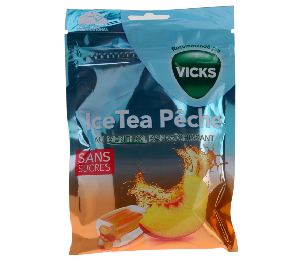 Bonbons ice tea pêche Vicks - sachet de 72g - image 1