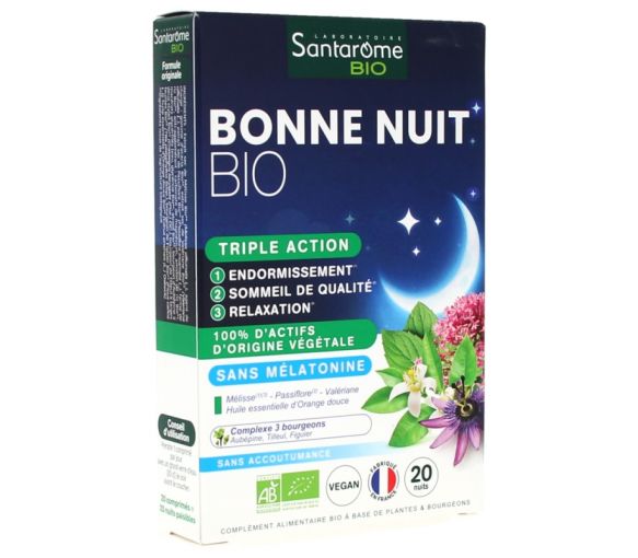 Bonne nuit bio Santarome - boîte de 20 comprimés - image 1