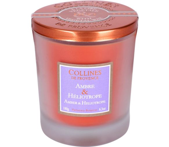 Bougie parfumée Ambre & Héliotrope Collines de Provence - bougie de 180g