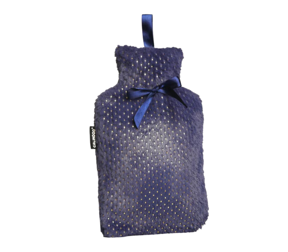Bouillotte à eau avec housse bleu brillant Calindoo - bouillotte de 2L - image 1