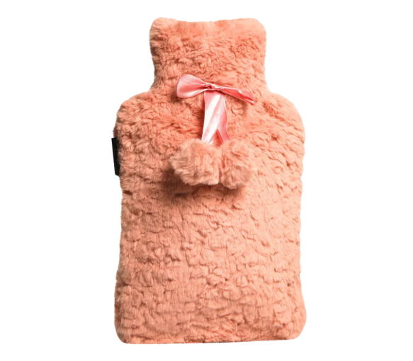 Bouillotte à eau avec housse pompons rose Calindoo - bouillotte de 2L - image 1