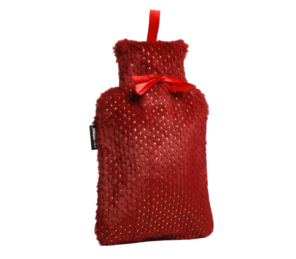 Bouillotte à eau avec housse rouge brillant Calindoo - bouillotte de 2L - image 1